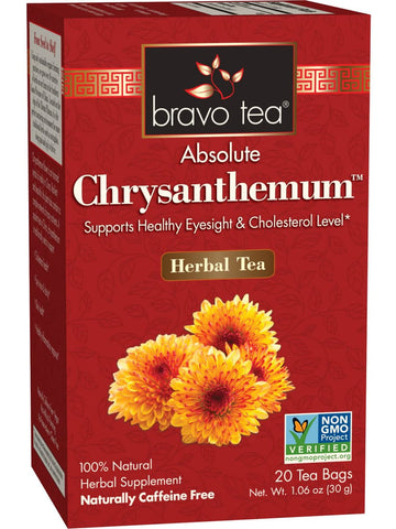 ** 12 PACK ** Bravo Tea, Chrysanthemum, 20 Tea Bags