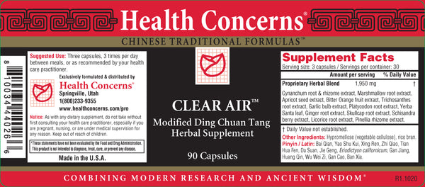 Health Concerns, Clear Air, 90 ct