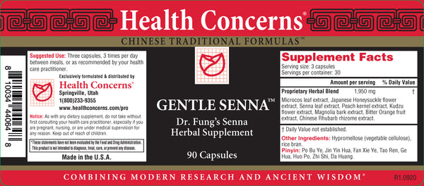Health Concerns, Gentle Senna, 90 ct
