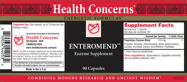 Health Concerns, Enteromend, 90 vegetarian ct