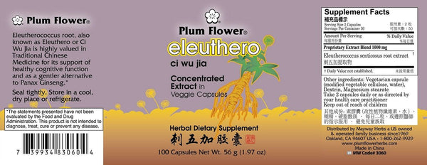 Plum Flower, Eleuthero, 100 ct