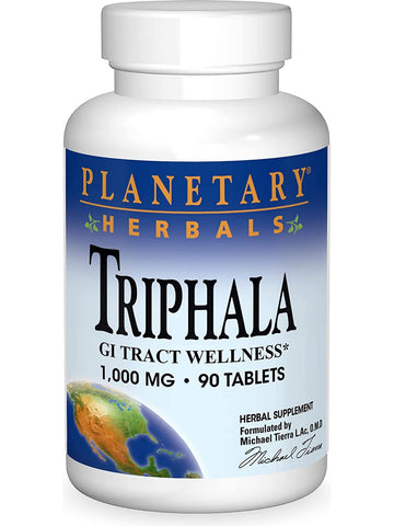 Planetary Herbals, Triphala 1000 mg, 90 Tablets