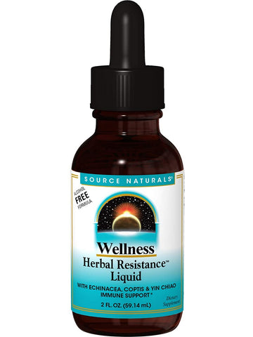 Source Naturals, Wellness Herbal Resistance™ Liquid Alcohol Free Formula, 2 fl oz