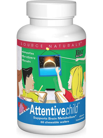 Source Naturals, Attentive Child™, Fruit, 60 chewable wafers
