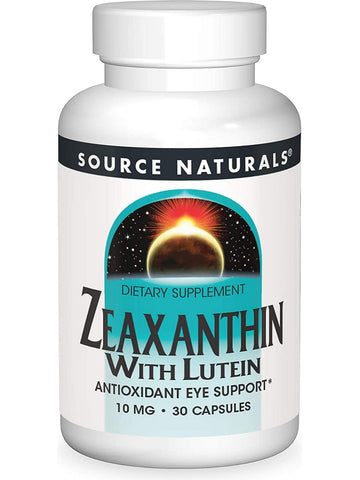 Source Naturals, Zeaxanthin with Lutein 10 mg, 30 capsules