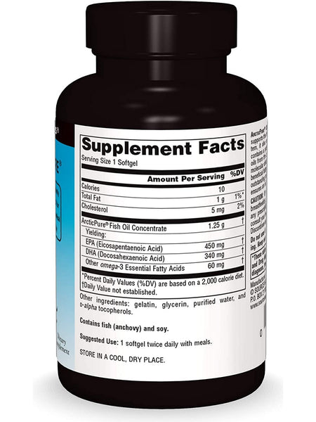 Source Naturals, Arctic Pure® Omega-3 Fish Oil, Ultra Potency 850 mg, 30 softgels