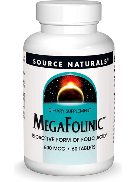 Source Naturals, MegaFolinic™ 800 mcg, 60 tablets
