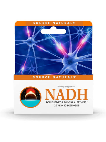 Source Naturals, NADH, 20mg Co-E1 Sublingual Blister Pack Box, 30 ct