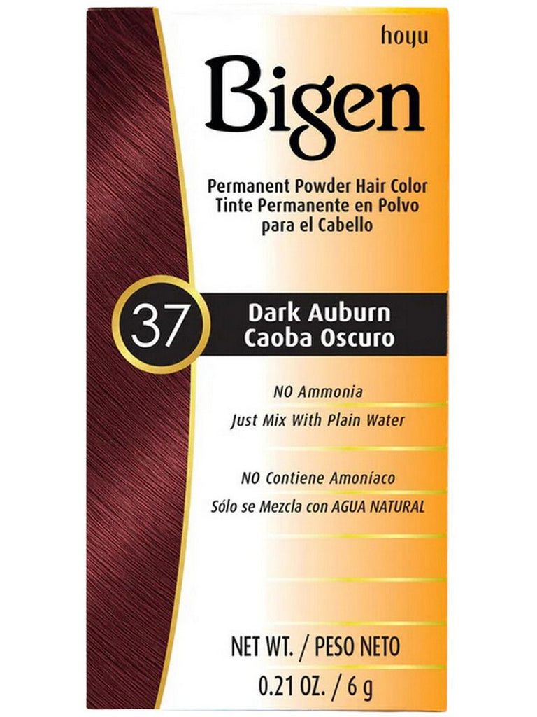 ** 6 PACK ** Solstice, Bigen, Permanent Powder Hair Color, #37 Dark Auburn, 0.21 oz