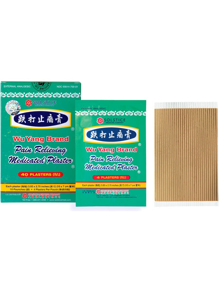 Solstice, Wu Yang Brand, Pain Relieving Medicated Plaster, 40 plasters