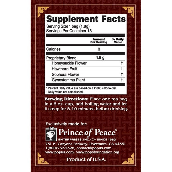 Prince of Peace, Cholesterol Tea, 18 teabags