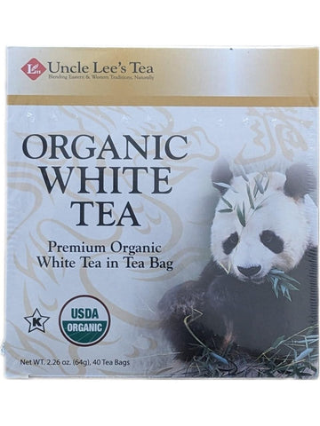 ** 12 PACK ** Uncle Lee's Tea, Organic White Tea, 40 Tea Bags