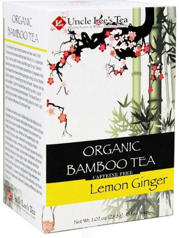 ** 12 PACK ** Uncle Lee's Tea, Organic Bamboo Tea, Lemon Ginger, 18 Tea Bags
