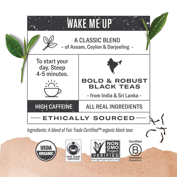 Numi, Breakfast Blend, 18 Non-GMO Tea Bags