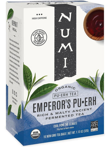 ** 12 PACK ** Numi, Emperor's Pu-erh, 16 Non-GMO Tea Bags