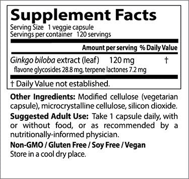 Doctor's Best, Extra Strength Ginkgo, 120 mg, 120 veggie caps