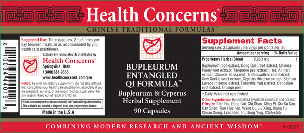 Health Concerns, Bupleurum Entangled Qi Formula, 90 ct