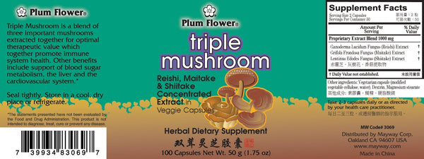 Plum Flower, Triple Mushroom, 100 ct