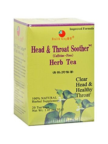 Head & Throat Soother Tea, 20 tea bags, Health King