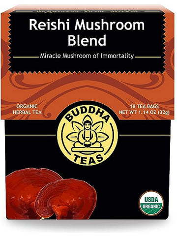 ** 12 PACK ** Buddha Teas, Reishi Mushroom Blend, 18 Tea Bags