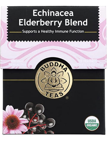 ** 12 PACK ** Buddha Teas, Echinacea Elderberry Blend, 18 Tea Bags