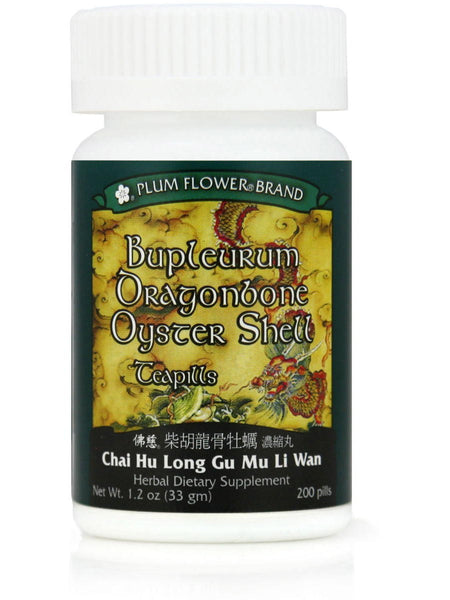 Bupleurum Dragonbone Oystershell/Chai Hu Long Gu Mu Li Wan, 200 ct, Plum Flower