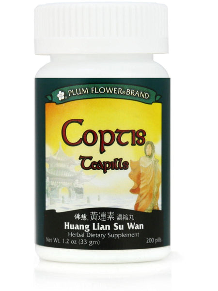 Coptis Formula, Huang Lian Su Wan, 200 ct, Plum Flower