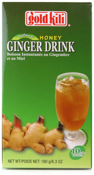 Gold Kili, Ginger Drink Instant Beverage, Honey, 10 Packets