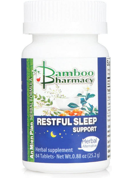 ** 12 PACK ** Bamboo Pharmacy, Restful Sleep Support, An Mien Pian, 84 Tablets