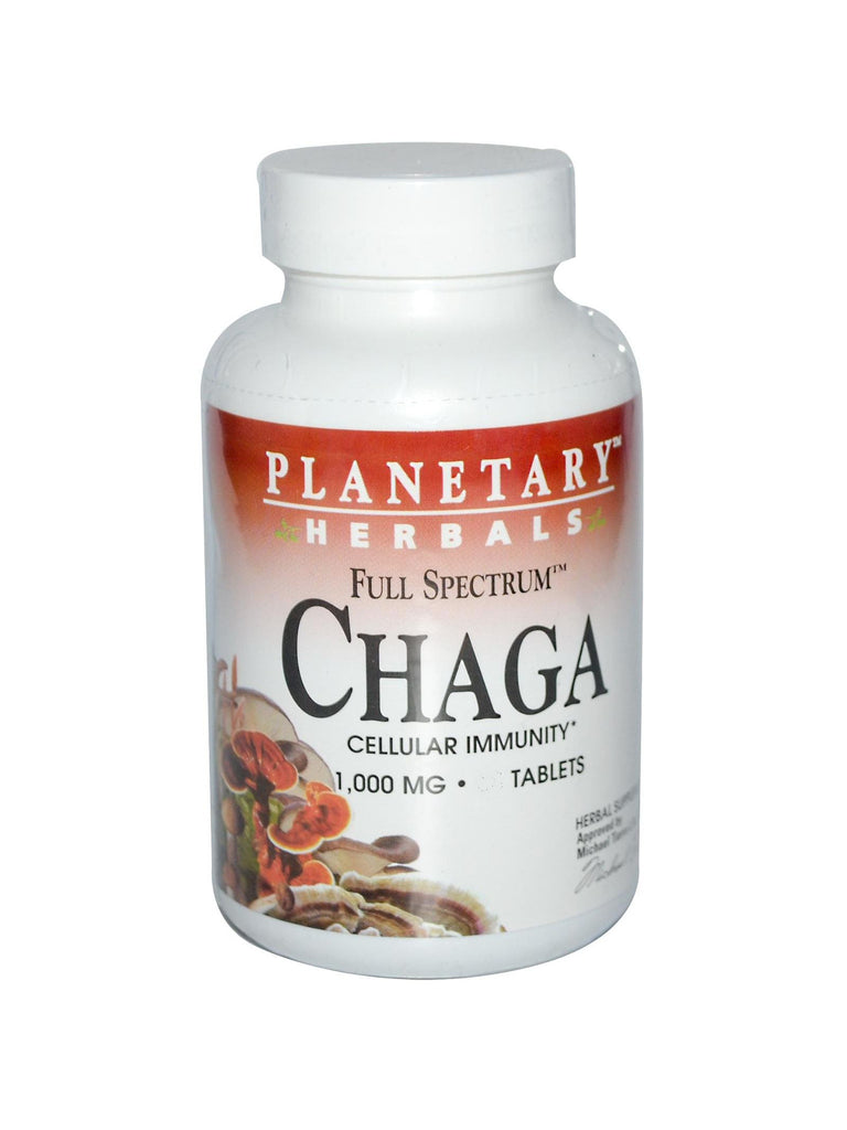 Planetary Herbals, Chaga Full Spectrum 1000mg, 30 ct