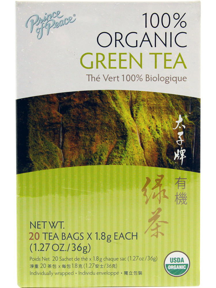 Organic Green Tea, 20 teabags, Prince of Peace