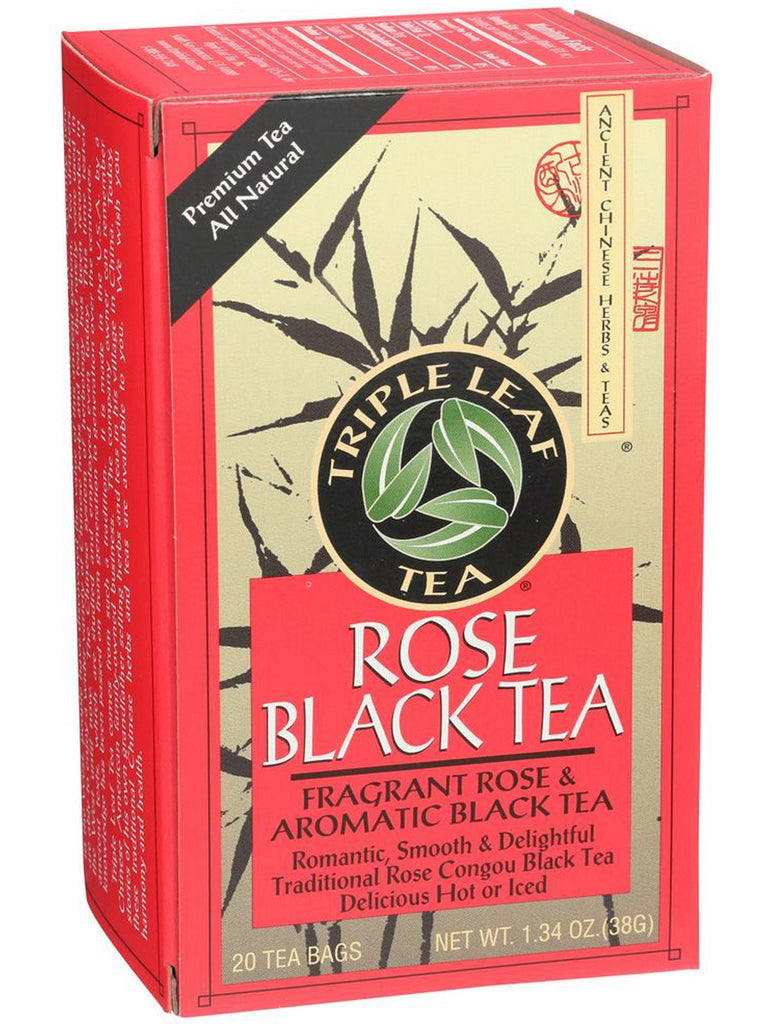 Rose Black Tea, 20 teabags, Triple Leaf Tea