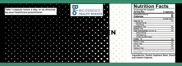 Bio Essence Health Science, Shan Dou Gen, Sophora Root, 5:1 Extract Capsules, 100 Capsules