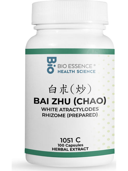 Bio Essence Health Science, Bai Zhu (Chao), White Atractylodes Root (Prepared), 5:1 Extract Capsules, 100 Capsules