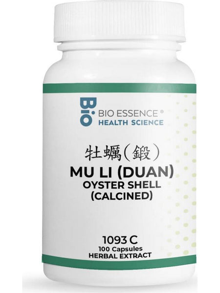 Bio Essence Health Science, Mu Li (Duan), Oyster Shell (Calcined), 5:1 Extract Capsules, 100 Capsules