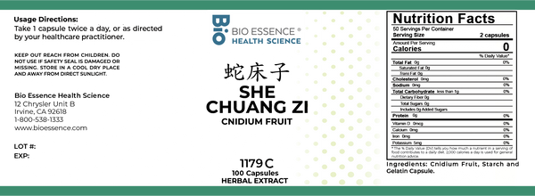 Bio Essence Health Science, She Chuang Zi, Cnidium Fruit, 5:1 Extract Capsules, 100 Capsules