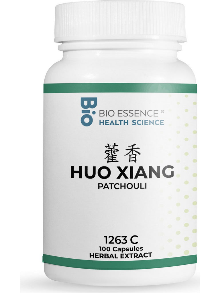 Bio Essence Health Science, Huo Xiang, Agastache, 5:1 Extract Capsules, 100 Capsules