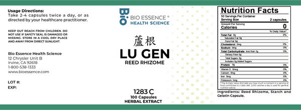 Bio Essence Health Science, Lu Gen, Phragmites, 5:1 Extract Capsules, 100 Capsules