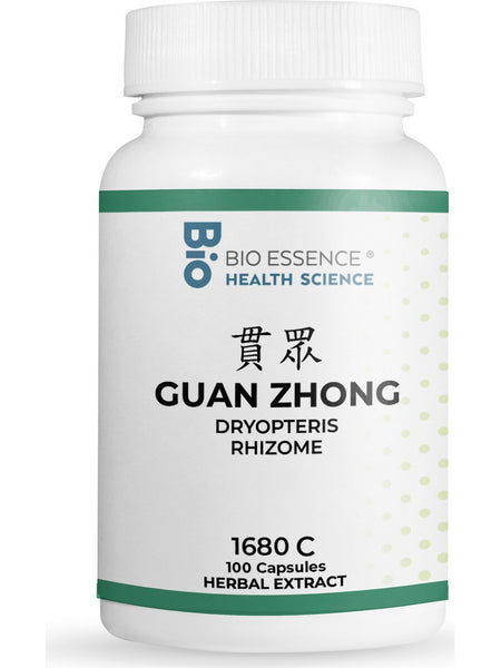 Bio Essence Health Science, Guan Zhong, Dryopteris Root, 5:1 Extract Capsules, 100 Capsules
