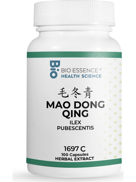 Bio Essence Health Science, Mao Dong Qing, Pubescent Holly Root (Ilex), 5:1 Extract Capsules, 100 Capsules