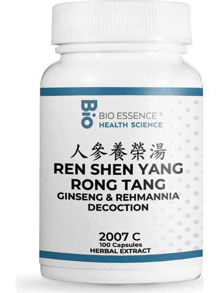 Bio Essence Health Science, Ren Shen Yang Rong Tang, Ginseng & Rehmannia Decoction, 100 Capsules