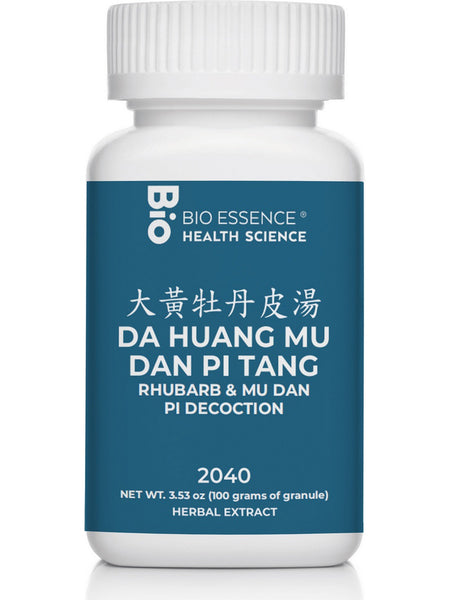 Bio Essence Health Science, Da Huang Mu Dan Pi Tang, Rhubarb & Moutan Decoction, Granules, 100 grams