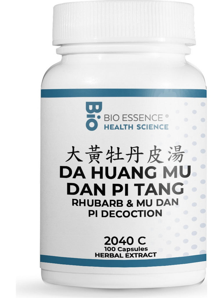 Bio Essence Health Science, Da Huang Mu Dan Pi Tang, Rhubarb & Mu Dan Pi Decoction, 100 Capsules