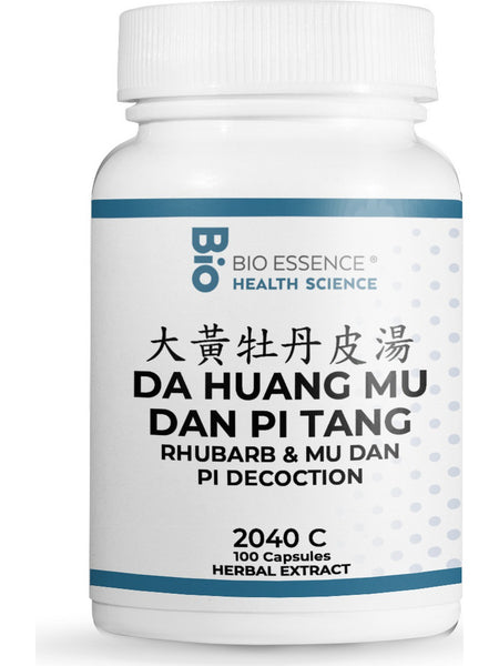 Bio Essence Health Science, Da Huang Mu Dan Pi Tang, Rhubarb & Mu Dan Pi Decoction, 100 Capsules