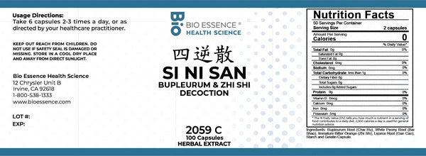 Bio Essence Health Science, Si Ni San, Frigid Extremities Decoction, 100 Capsules