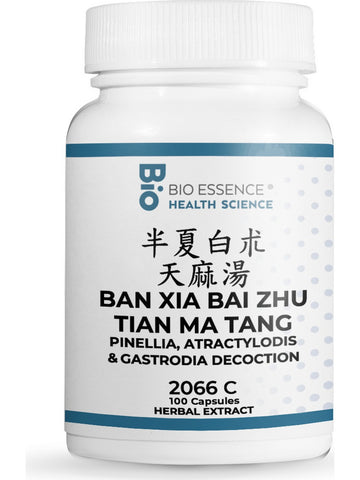 Bio Essence Health Science, Ban Xia Bai Zhu Tian Ma Tang, Pinellia, Atractylodis & Gastrodia Decoction, 100 Capsules