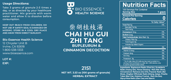Bio Essence Health Science, Chai Hu Gui Zhi Tang, Bupleurum & Cinnamon Decoction, Granules, 100 grams