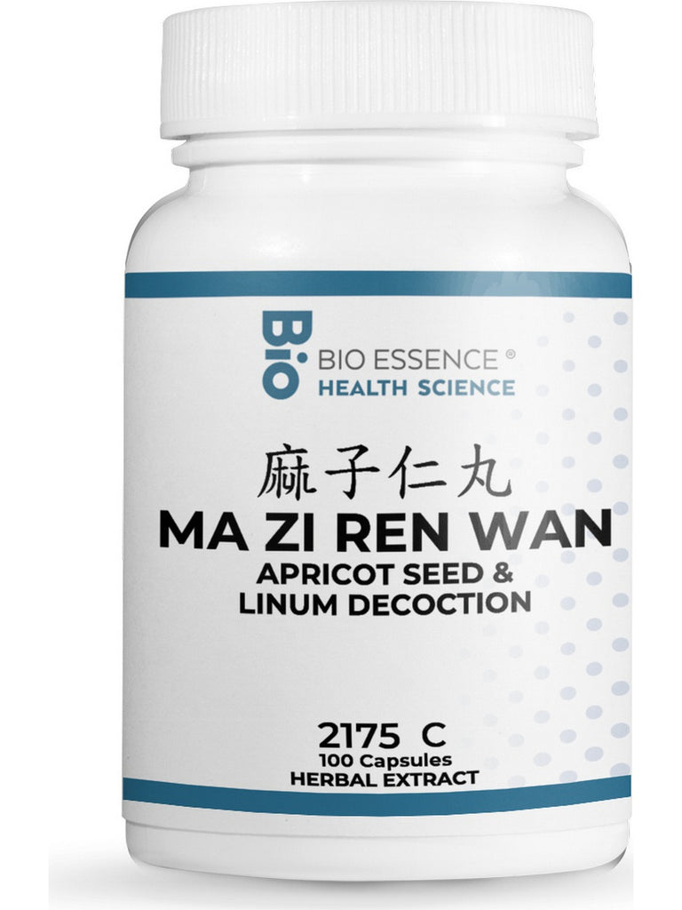 Bio Essence Health Science, Ma Zi Ren Wan, Apricot Seed & Linum Decoction, 100 Capsules