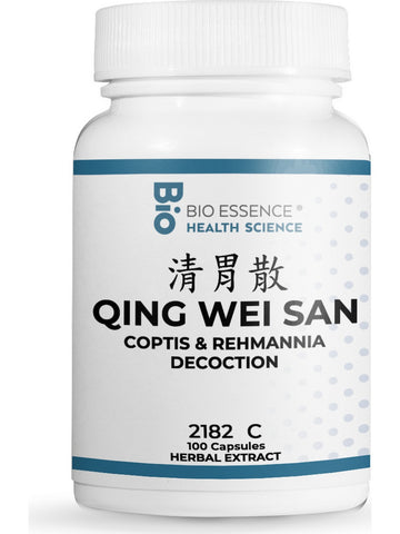 Bio Essence Health Science, Qing Wei San, Coptis & Rehmannia Decoction, 100 Capsules