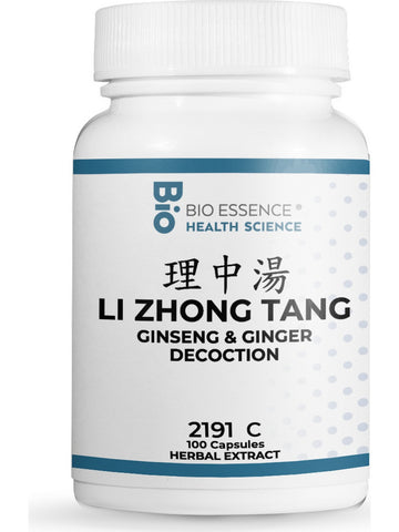 Bio Essence Health Science, Li Zhong Tang, Ginseng & Ginger Decoction, 100 Capsules